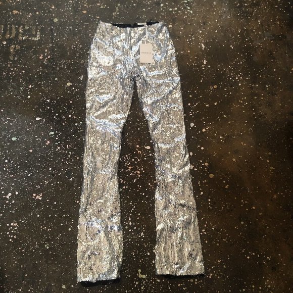 DANIELE CARLOTTA Sequin Pants Silver - Picture 6 of 7